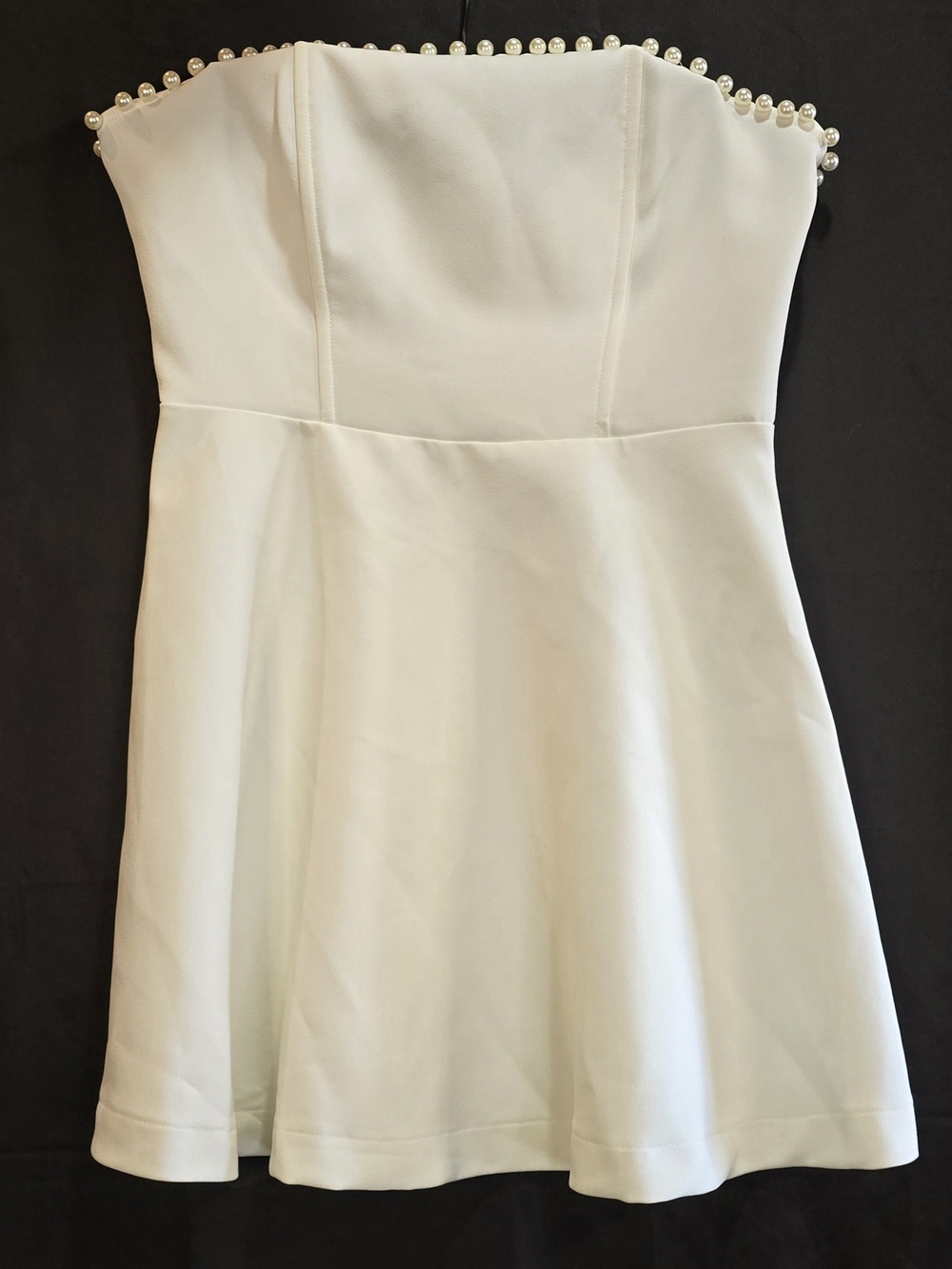 NWT Altar'd State Gemma Strapless Pearl Trim Skater Mini Dress